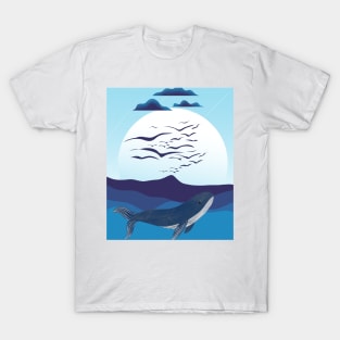 Whale In The Ocean T-Shirt